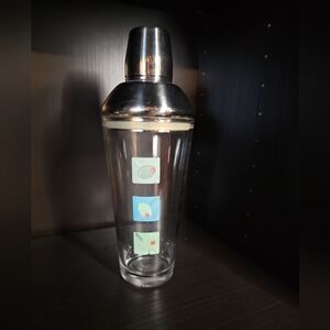 Martini Cocktail Shaker With Recipes & Olive Design Martini Bar Chrome Lid